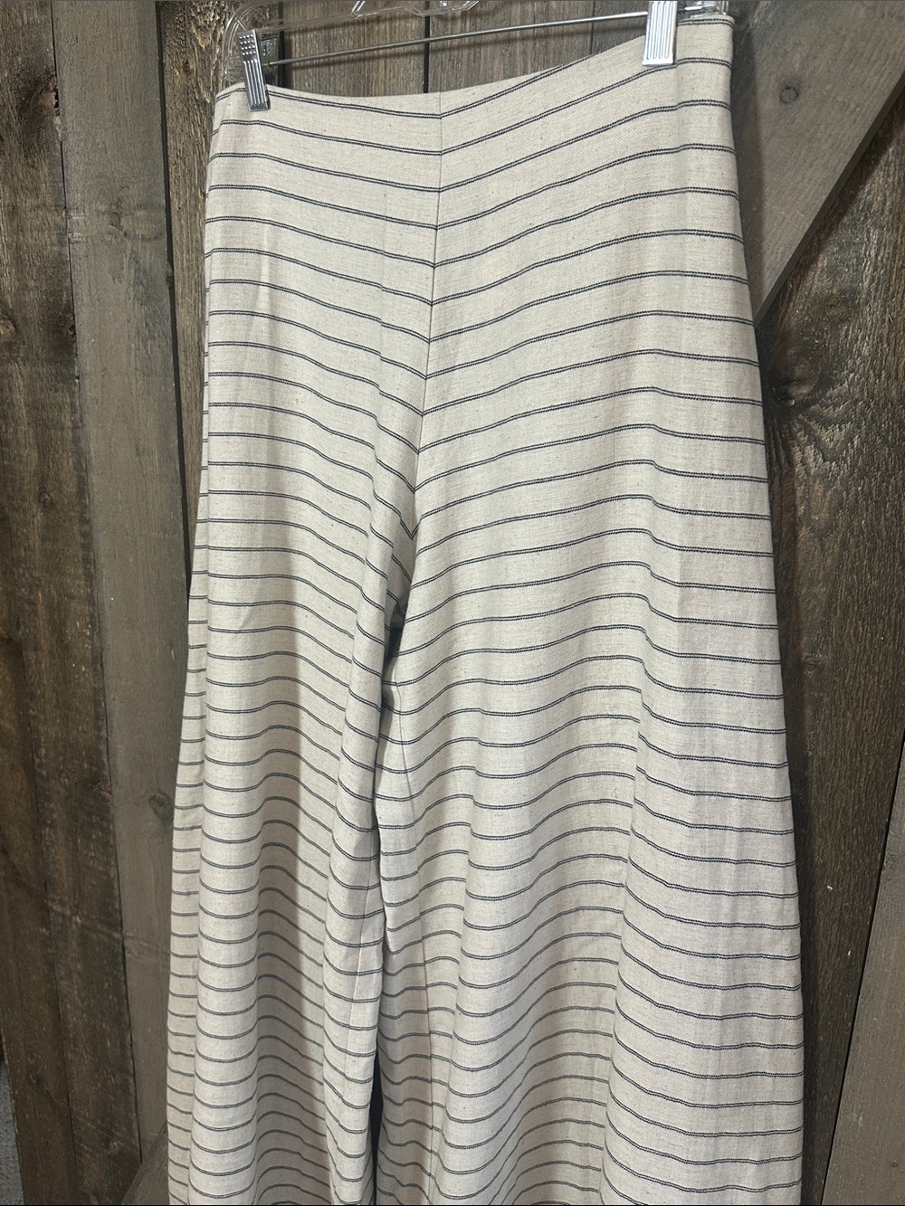 Corey Lynn Calter NWT Linen Blend Stripe Wide Leg Palazzo Pants Coastal Boho Med - Picture 7 of 14